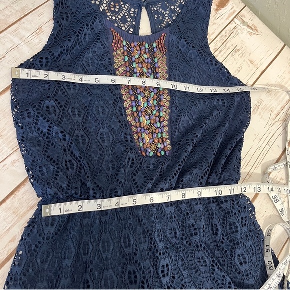 Maurice’s Navy Blue Sleeveless Beaded Dress Size Small - Picture 8 of 16